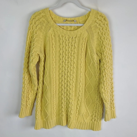 Soft Surroundings Cable Knit Sweater Chunky Large Knit - Picture 2 of 6